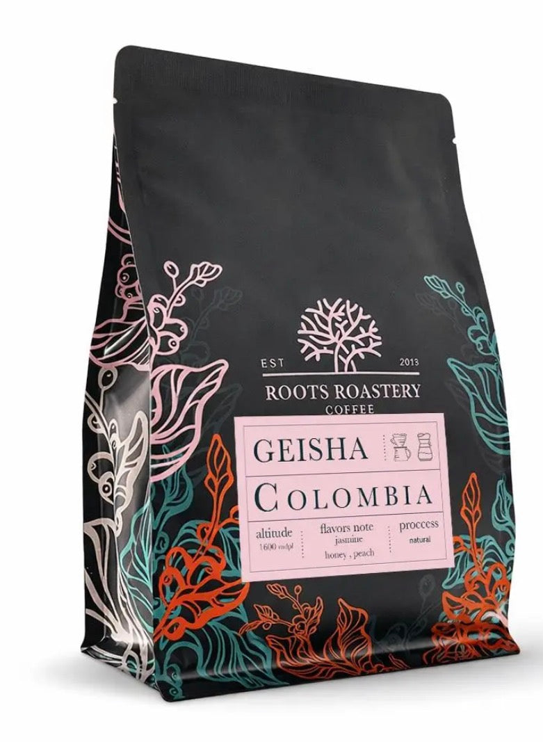 Roots - colombia geisha 250g - كولومبيا قيشا مجففة