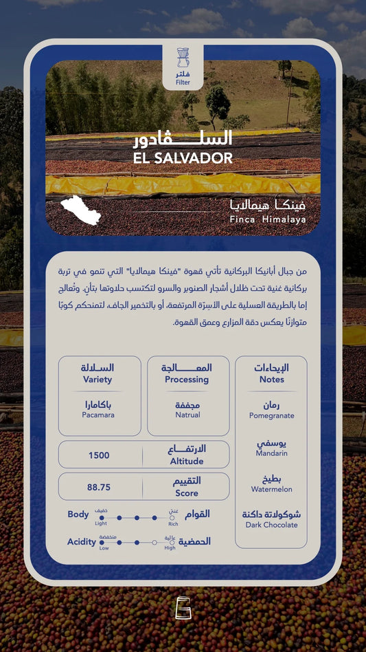 Suwaa Elsalvador Finca Himalaya ( Filter ) 250g - السلڤادور فينكا هيمالايا