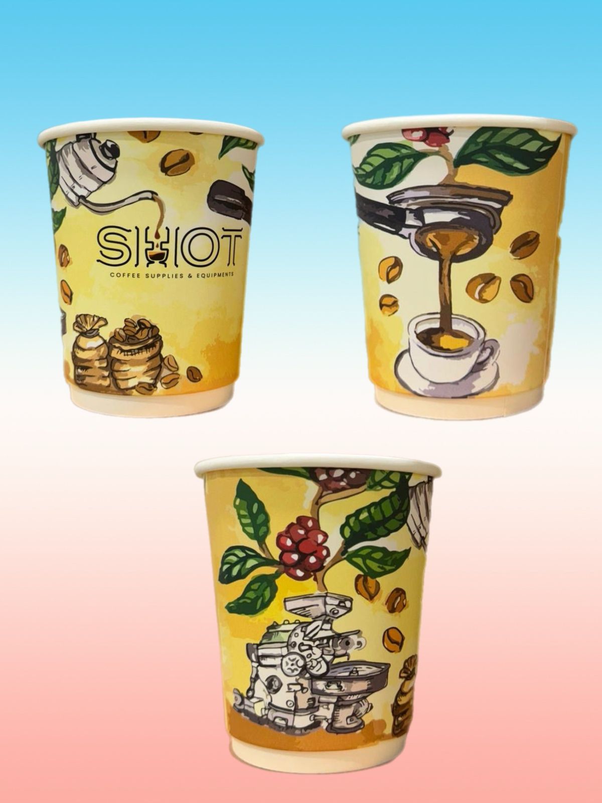 Double Wall Papercup 8oz - 25 Pieces by ( Artaj.kw )