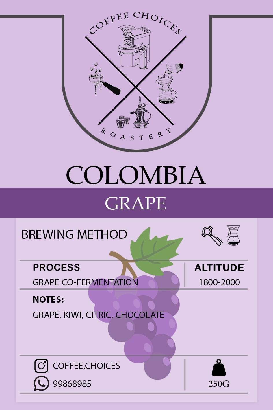 CoffeeChoices - Colombia Grape 250g