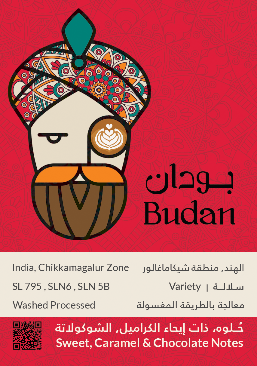 Kiffa India BUDAN Washed  - الهند بودان اسبريسو 250 جرام ( Espresso )