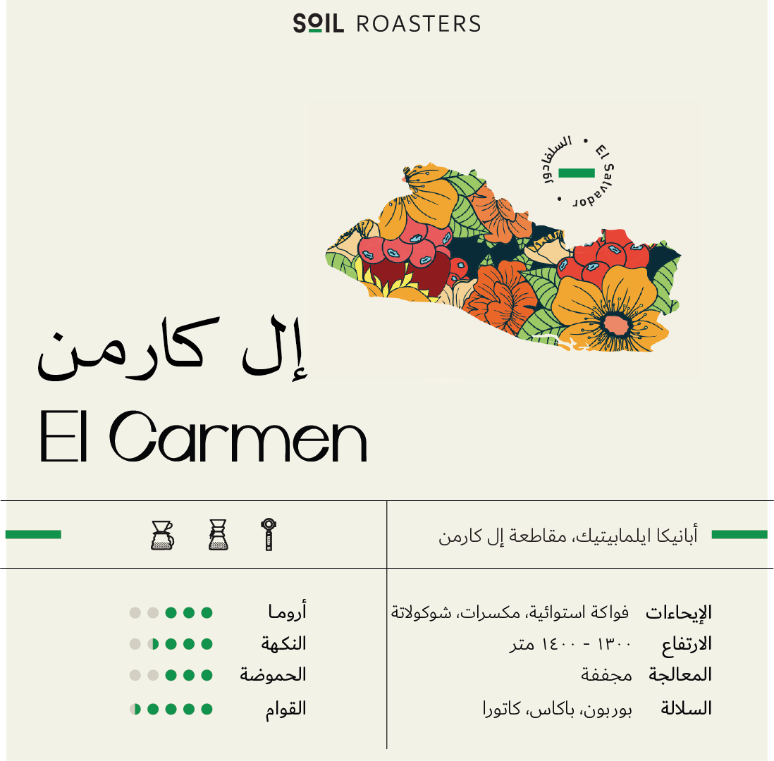 السلفادور ال كارمن مجففة  - Soil El Salvador EL CARMEN (250g)