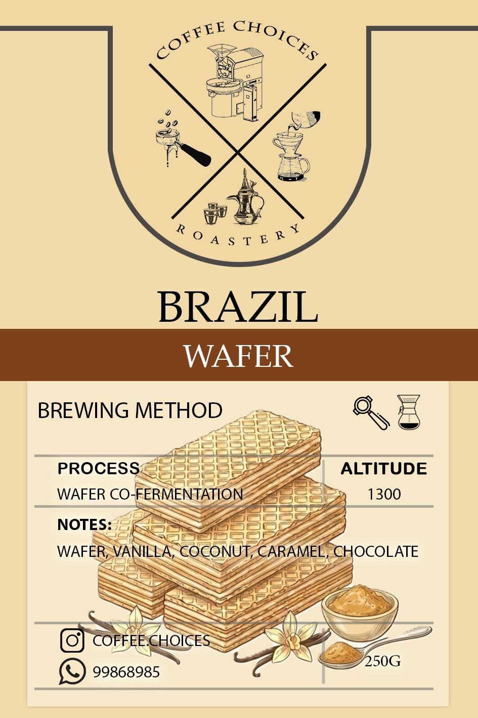 CoffeeChoices - Brazil Wafer 250g - البرازيل ويفر