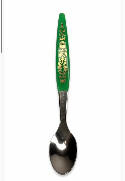 Eapresso Spoon Shot - ملعقة اسبريسو بكلايت منقوش اخضر