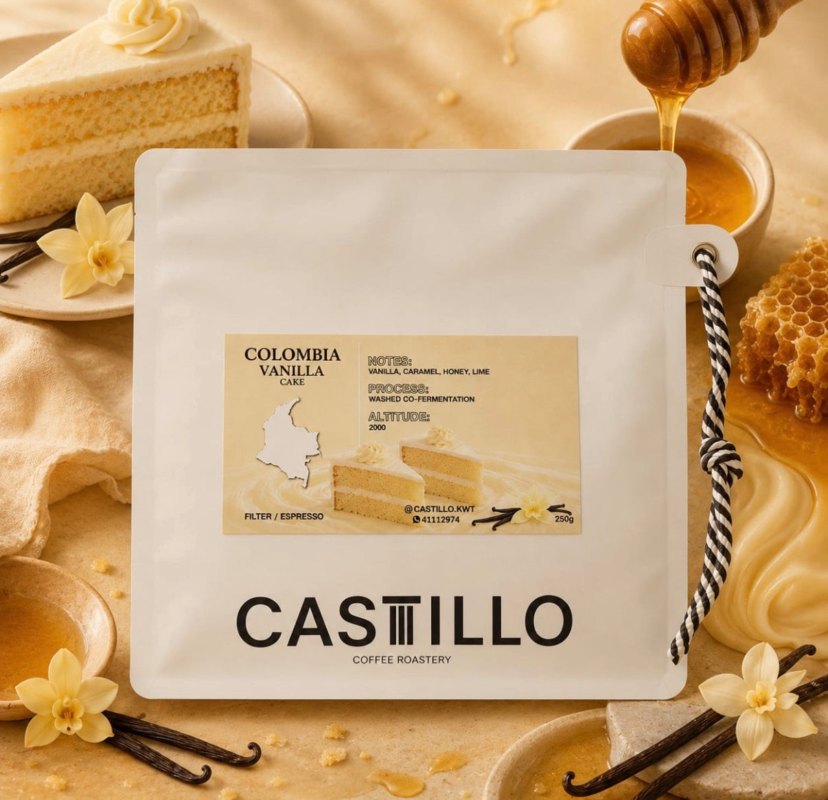 Castillo - Colombia Vanilla Cake 250g - كولمبيا فانيلا كيك