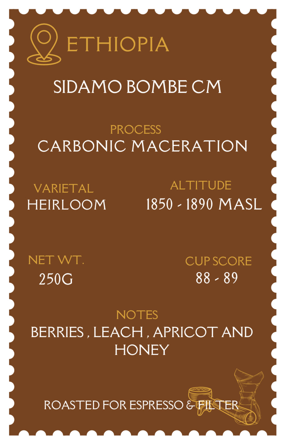 NAS -  Sidamo Bombe CM 250G