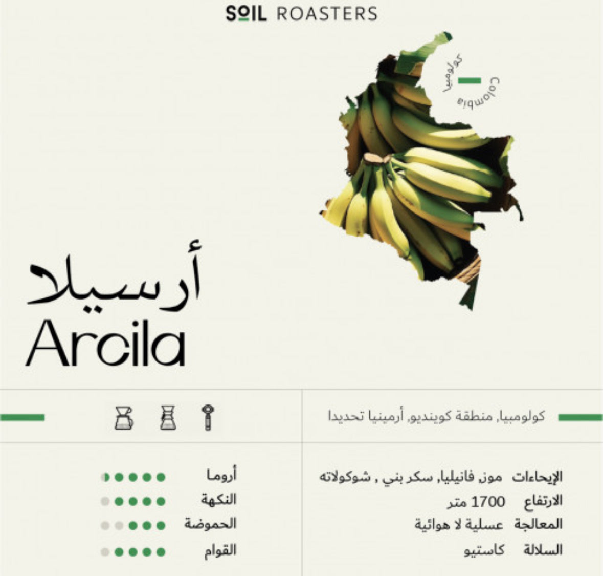 سويل أرسيلا عسلية لاهوائي - Soil Colombia Arcila 250g)