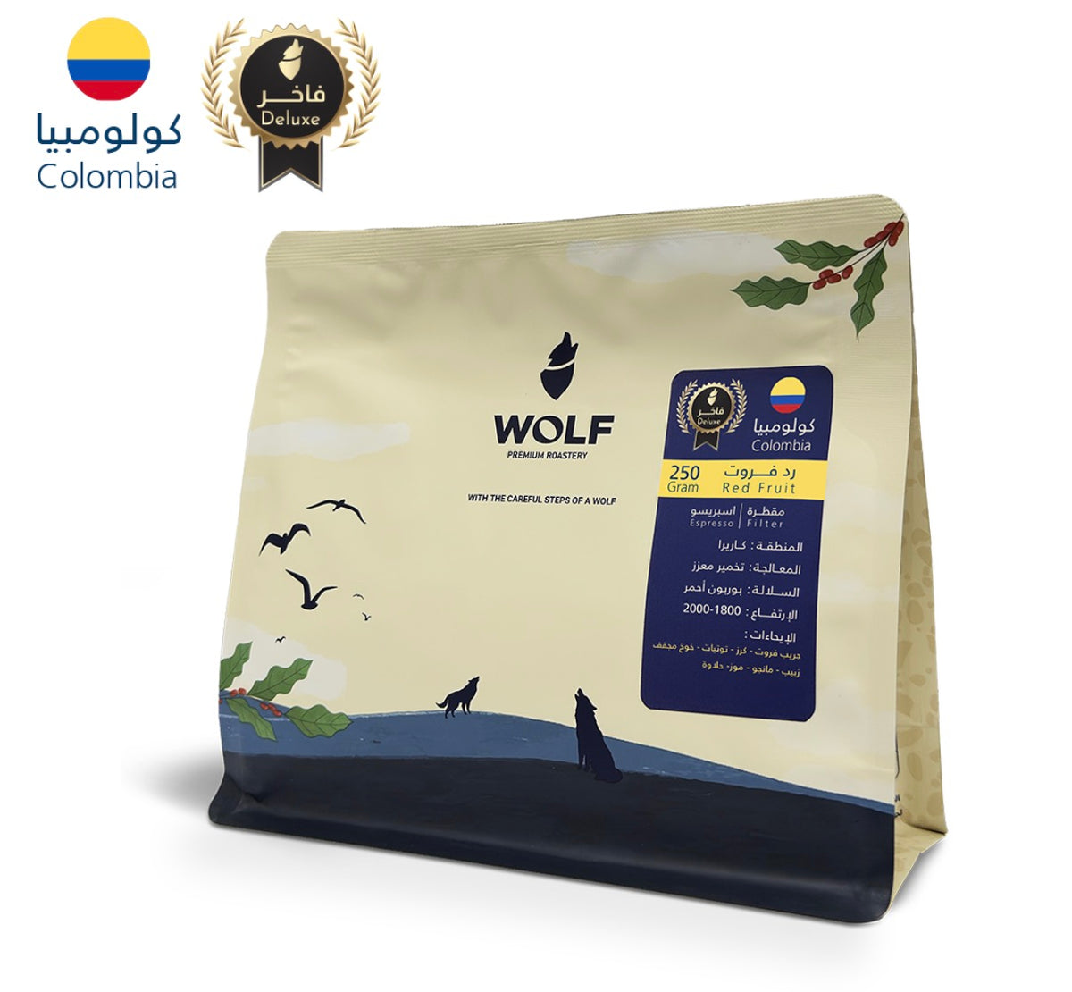 Wolf - Colombia Red Fruit 250g - كولومبيا رد فروت