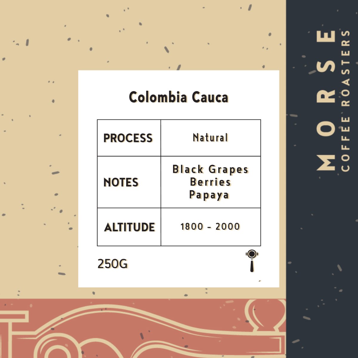 Morse Colombia Cauca Espresso - كولومبيا كاوكا مجففة اسبريسو 250 جرام